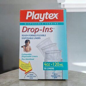 Playtex Drop Ins Disposable Liners 4 Ounces Collapsible Feeding 90s Opened 37 Co